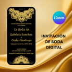 mobile evite black gold spanish 2